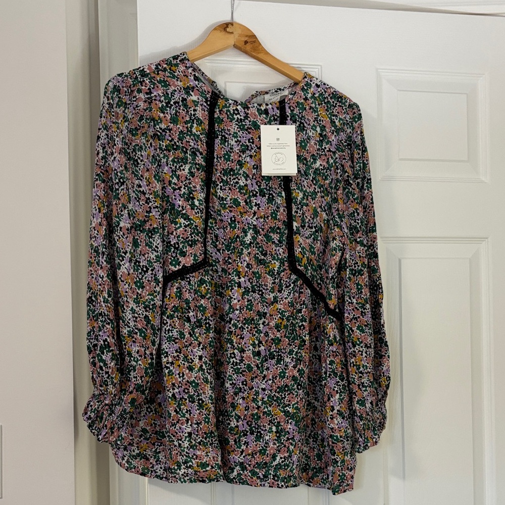 Maternity & Nursing Floral Women's Top - Multicolor